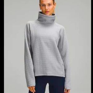 LNWOT Lululemon Women Waffle Knit Funnel Neck Long Sleeve Pullover w3hfrs sz 10